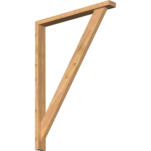 Ekena Millwork Traditional Craftsman Smooth Bracket w/ Offset Brace, Western Red Cedar, 3 1/2"W x 32"D x 44"H BKT0402X32X44TRA04SWR - main